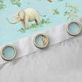 thumbnail image 4 of Castle Fairy Kawaii Elephant Lion Giraffe Blackout Curtains Set of 2 (52x84 Each) for Boys Girls,Cute Flowers Animal Window Curtains,Cartoon Woodland Wildlife Curtains and Drapes, 4 of 6