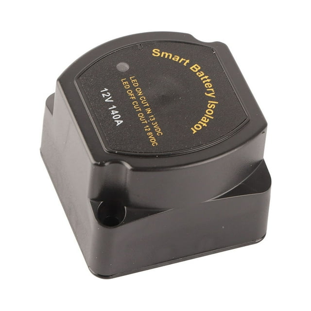 Battery Isolator, Battery Isolator Assembly Parts Dual Battery Automatic 12V140A Installation Accessories with 1 X Relay for Maritime Vehicles