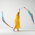 thumbnail image 3 of Baisdan Dance 2pcs Multi-Color Dance Veil Poi Dance Accessories 8#Rainbow, 3 of 7
