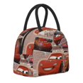 thumbnail image 3 of Bolsa de almuerzo portátil con aislamiento de Cars Lightning Mcqueen, bolsa de mano térmica con bolsillo frontal para hombres, mujeres y adolescentes, 3 of 7