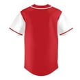 thumbnail image 4 of Red Baseball Jersey for Men Blank Baseball Jersey Button Down Shirts, 4 of 5