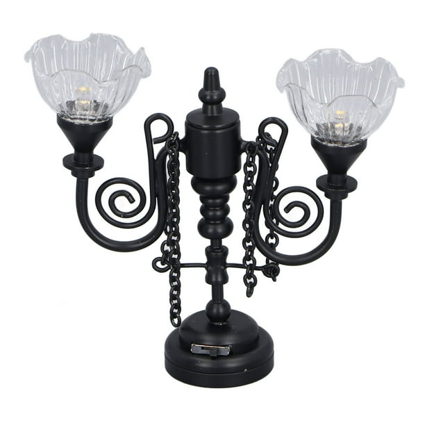 Lámpara De Techo En Miniatura, Flor Vívida De Doble Cabeza, Luz De Techo De Casa De Muñecas A Escala 1:12 Finamente Elaborada Para Accesorios De Casa De Muñecas