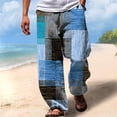 thumbnail image 1 of Printed Casual Trousers for Everyday Outdoor Wear Relaxed Fit Breathable Summer Style with Patterns, 1 of 3