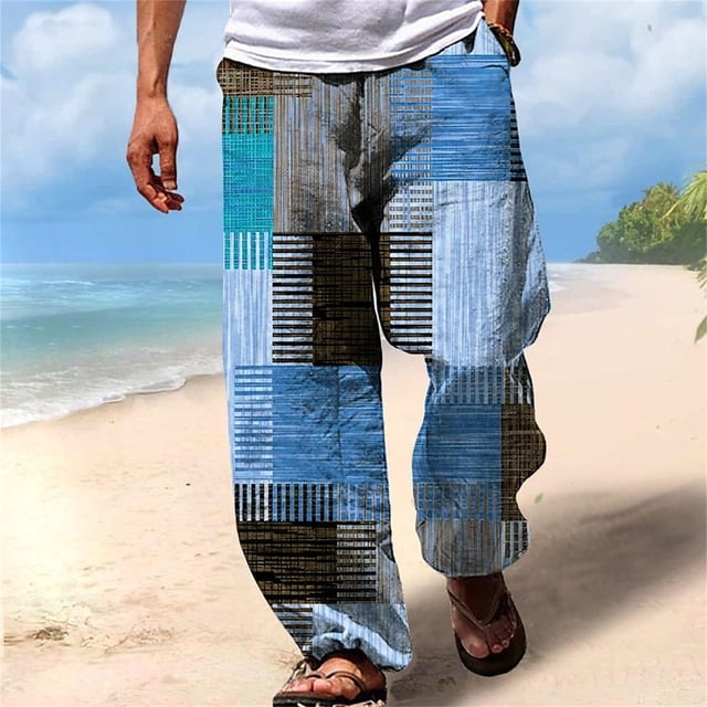 Printed Casual Trousers for Everyday Outdoor Wear Relaxed Fit Breathable Summer Style with Patterns
