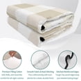 thumbnail image 4 of Twin Quilt Set 68''x86'', Beige Plaid Lightweight Summer Bedspread Coverlet Set with 2 Pillow Shams, Spring Summer Farmhouse Buffalo Checkered Breathable All Season Quilt Bedding for Dorm/Bedroom, 4 of 9