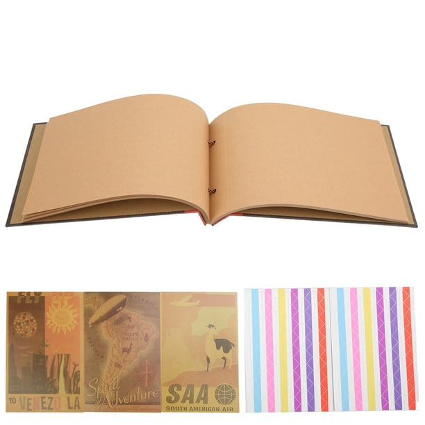 Álbum De Fotos Hecho A Mano Con Cuerda Retro, 29 Cm X 19 Cm, Contieneno 80 Páginas Para Más De 160 Fotos, Excelentes Ideas De Regalos Para Familiares Y Amigos, Cubierta Con