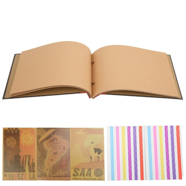 Álbum De Fotos Hecho A Mano Con Cuerda Retro, 29 Cm X 19 Cm, Contieneno 80 Páginas Para Más De 160 Fotos, Excelentes Ideas De Regalos Para Familiares Y Amigos, Cubierta Con