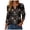 Dark Gray, variant on Women Henley Neck Half Sleeve Easter Egg Bunny Floral Print Casual Loose Fit Pullover Blouse Top Green for Size XL