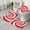 Red White Tie, variant on Red White Tie Dye Spiral Pattern Bathroom Rugs Sets 3 Piece,Toilet Cover Set,Absorbent Non Slip Bathroom Mats Sets with U-Shaped Contour Rug Toilet Rug Set