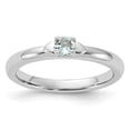 thumbnail image 6 of Auriga Fine Jewelry 925 Sterling Silver Aquamarine Ring for Women Size 7, 6 of 6