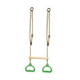 thumbnail image 3 of Barra de trapecio con anillos colgantes para entrenamiento de fuerza, uso en interiores y exteriores Verde, 3 of 8