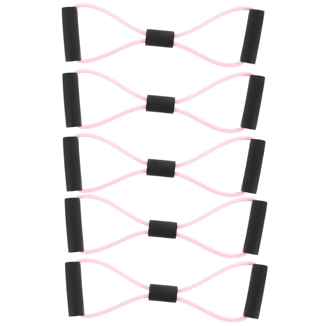 5pcs 8 Tipo Desarrollador de cofres Bandas de resistencia de banda de formación de cofres Estiramiento de cuerda Estiramiento para Fitness Yoga (Azul + Verde + + Rojo + Amarillo)