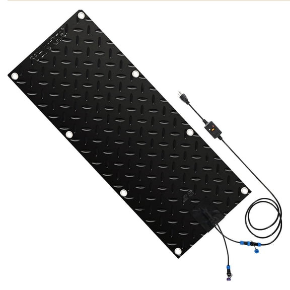 Snow Melting Walkway Mat Heated Driveway Pad Slip-Proof PVC Heated Mat Connection W/6ft Power Cord & UL Certification ,Melts Quickly