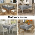 thumbnail image 7 of Rectangle Table Cloth, Waterproof Vinyl Tablecloths with Flannel Backing for Rectangle Tables, Wipeable Spillproof Plastic Tablecloth for Dining, Camping, Indoor and Outdoor (, Grey), 7 of 7