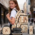 thumbnail image 2 of Yspwyqan Daisy Flower Capybara Kids Backpack Set for Travel, with Lunch Box Water Bottle Bag, Lightweight Large Capacity Multi-Pocket Bags for Back to School Gifts, 2 of 7