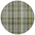 thumbnail image 2 of Addison Rugs Chantille Indoor/Outdoor Transitional Plaid Gray Washable Round Rug, 8' x 8', 2 of 6
