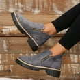 thumbnail image 4 of Pandaie Ankle Boots for Women Chunky Low Heel Lug Sole Chelsea Fall Booties 2025 Side Zipper Outdoor Non Slip Walking Work Shoes Grey 9.5, 4 of 8