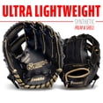 thumbnail image 4 of Franklin Sports Meshtek Kids Teeball Glove + Ball Set, 9.5 in, Black/Gold, Right Hand Throw, 4 of 7