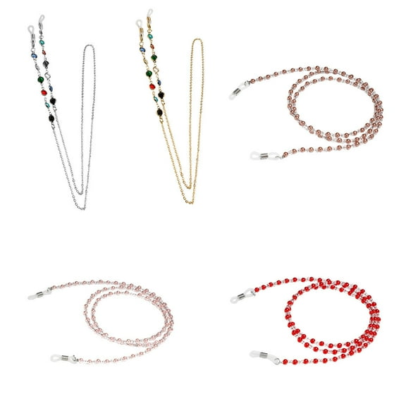 Masteelf  5 Pcs Beaded Glasses Chain Eyeglass Necklace Holders Women's