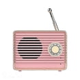 thumbnail image 2 of Wireless Retro Speaker, Portable Retro Bluetooth USB Speaker with Built-in Microphone, Desktop Bookshelf Party Travel Speaker (Pink), 2 of 5