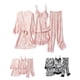 thumbnail image 5 of Women Pajamas 4 Pieces Sets Satin Silknightwear Pyjama Strap Lace Pajama, 5 of 5