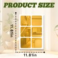 thumbnail image 2 of CCOCC 6Pcs Mirror Stickers,Water Resistant Protection Gym Mirror,Smooth Wall Integration Mirror for Door,Gold,11.81in, 2 of 7