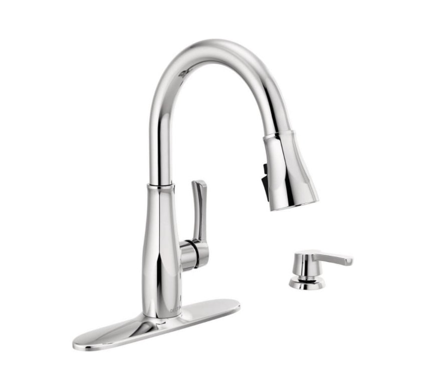 Delta Owendale Kitchen Faucet with ShieldSpray Technology in Chrome