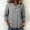 #0056-Gray, variant on Xucatan Womens 3/4 Sleeve Button Top, Solid Washed Linen Blend Lapel Blouse, Casual Wrinkle Finish Shirt, Breathable Summer Tunic Gift