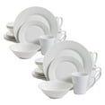 thumbnail image 1 of Gibson Porcelain Zen Buffet Ensemble de Vaisselle Ronde de 16 Pcs, Blanc (Lot de 2), 1 of 7