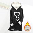 thumbnail image 3 of AOOCHASLIY Christmas Tops Weatshirt For Women Winter Warm Lined Fleece Tops Thick Warm Long Sleeve Pullover, 3 of 6