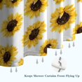thumbnail image 6 of White Sunflower Pattern Shower Curtain 36"x72" ,Bathroom Decorative Shower Curtains Set with 12 Hooks,Modern Waterproof Washable Shower Curtain, 6 of 6