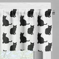 thumbnail image 3 of Ambesonne Cat Valance Pack of 2, Playful Black Kittens, 42"X12", Black White, 3 of 5