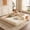 Beige, variant on Pinmoco 81.5" Convertible Sofa Bed, Modular Sectional Sleeper Sofa for Living Room, Foldable Couch Bed with Pillows and Storage, No Assembly Required, , Faux Fur Fabric White