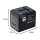thumbnail image 3 of Pisexur - Adaptador de viaje universal para dispositivos electrónicos para hombres. Cargador de pared internacional. Adaptador de enchufe de CA con alimentación inteligente de 3 A para EE. UU., UE, R, 3 of 7