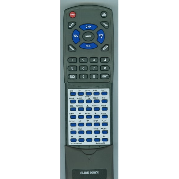 Replacement Remote for SYLVANIA SDVD1096