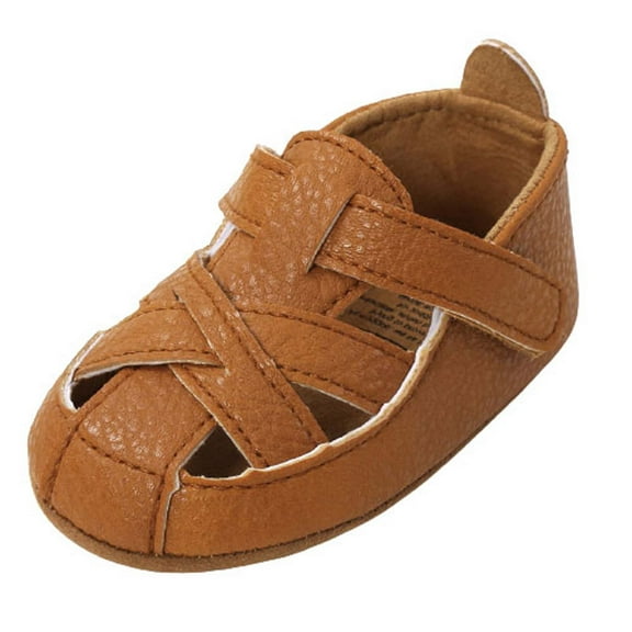 0-2 Years Baby First Walking Shoes Kids baby Sneaker Toddler Kid Baby Boys Summer Breathable Soft Bottom Casual Non-slip Casual Shoes Brown 12-15 Months