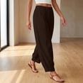 thumbnail image 5 of Cmfcve Barrel Pants for Women Summer Casual High Waisted Balloon Pants Boho Baggy Beach Wide Leg Pants, 5 of 6