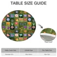 thumbnail image 6 of Pioneer Flower Floral Print Pattern Round Fitted Tablecloth with Elastic Edge,Dining Table Cover Waterproof,Outdoor Round Tablecloth for Camping,Dining,Indoor and Outdoor, 6 of 7