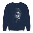 thumbnail image 5 of Sugar Skull Lace Sweatshirt Black White Day of the Dead Gothic Beauty Monochrome Dia de Los Muertos Elegant Crewneck, 5 of 7