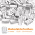 thumbnail image 3 of 100 Pack Aluminum Crimping Loop Sleeve for 1/8" Diameter Wire Rope, Double Ferrule Aluminum Wire Rope Sleeve, 3 of 6