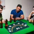 thumbnail image 2 of Double-sided Poker Layout Mat Blackjack And Texas Holdem Available Table Mat Craps And Roulette Table Felt Green Fabric Mat, 2 of 5