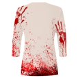 thumbnail image 3 of T-shirt Imprimé Halloween pour Femmes Col Rond Manches Confortables pour Fête Tenue Décontractée, 3 of 5