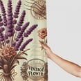 thumbnail image 3 of GOSMITH Vintage Flower Lavender French Country Stamp with Violet Bouquet Shower Curtain Multiple Sizes White, 3 of 7