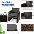 thumbnail image 6 of Gymax 5PCS Rattan Patio Furniture Set Chair & Ottoman Set w/ Grey Cushions, 6 of 6