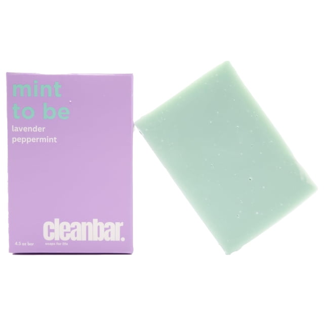 Jabón en barra natural Cleanbar - Mint to Be - Jabón en barra de lavanda y menta