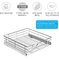 thumbnail image 2 of Pull Out Cabinet Organizers – 5” High Slide Pull Out Drawers for Kitchen Cabinets – Heavy Duty-with 5 Year Limited Warranty – Basket Size 20"W x 21"D x 5"H, 2 of 7