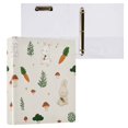 thumbnail image 3 of Haosy Hardcover 3 Ring Binder 1.5 Inch Ring Decorative Binder Organizer for Home School Office, Cartoon Rabbits Carrots Mushroom, 3 of 10
