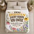thumbnail image 5 of Floral Butterfly Encouragement Art You Brighten Every Room, Peaceful Mountain Lake Scene, Warm Flannel Blanket for Cabin and Lodge, Outdoor Lovers Friendship Gift, Artistic Home Decor, 5 of 9