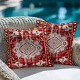 thumbnail image 4 of Throw Pillow Covers 16x16 Inch Set of 2 Red Bohemia Decorative Pillow Covers Tribal Vintage Boho Cushion Cover Pillowcase for Sofa Couch Bed Home Decor, 4 of 9