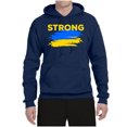 thumbnail image 2 of Ukranian Strong Vintage Unisex Graphic Hoodie Sweatshirt, Navy, Large, 2 of 4